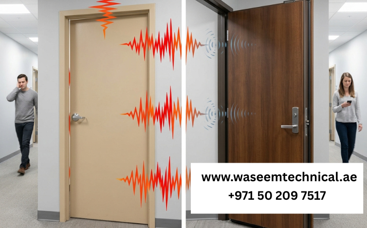 Why Dubai Acoustic Doors Outperform Regular Doors