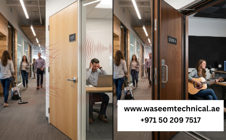 Why Dubai Acoustic Doors Outperform Regular Doors
