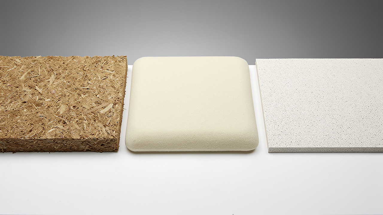 Comparison of acoustic wood wool foam and mineral fiber panels