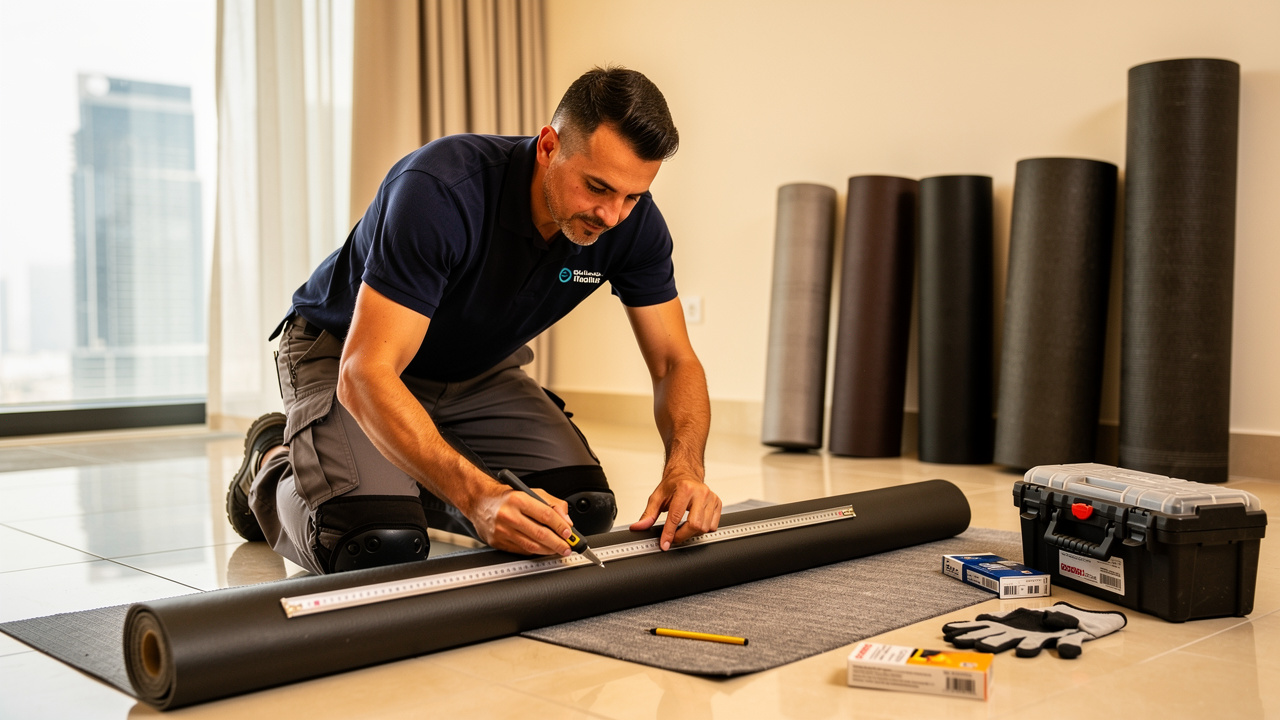 Acoustic specialist selecting correct MLV thickness for Dubai project