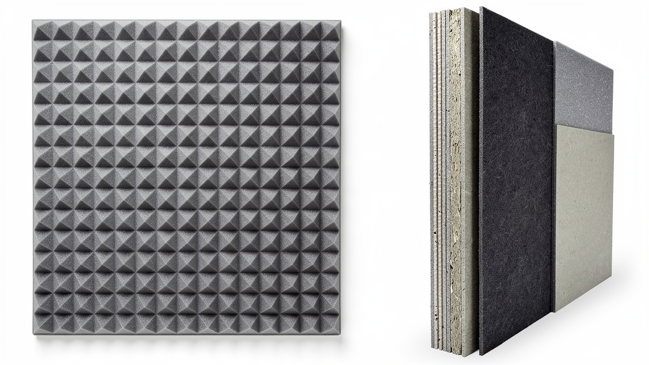 Acoustic foam panels compared to professional commercial soundproofing materials
