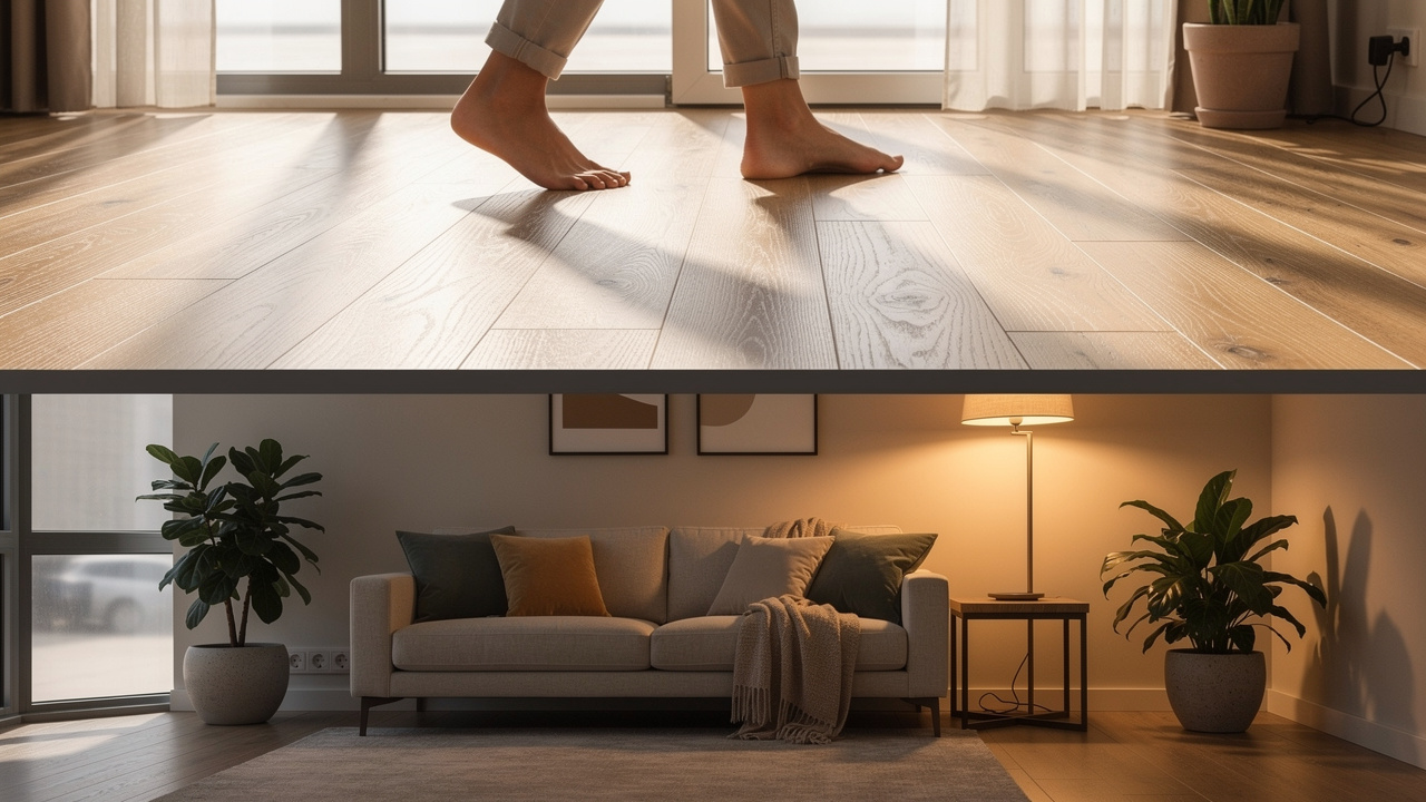 Peaceful apartment interior showing acoustic comfort between floors in UAE
