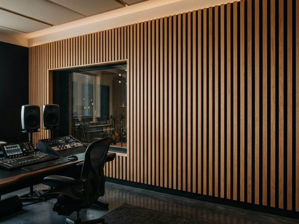 Acoustic Wood Slatted Panels in Doha