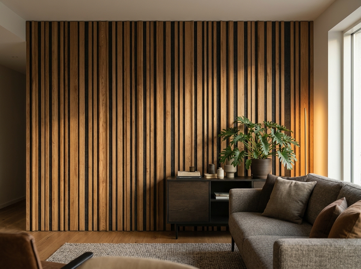 Acoustic Wood Slatted Panels in Muharraq, Bahrain: Stylish Interiors ...